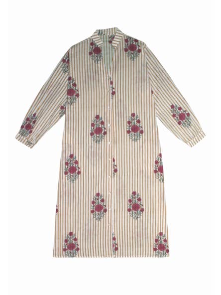 Curiosity Lab - Wholesale Dress - Women's - Night Dress Straight cut long sleeve Indian cotton34