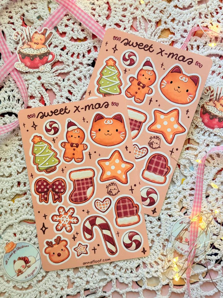 Gingerbread | Sticker sheet for wholesale by AnnaFloof