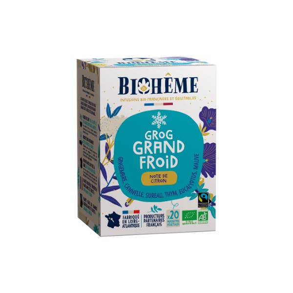Grog Kaltwetter-Infusion – 20 Teebeutel für den Großhandel von Biohême
