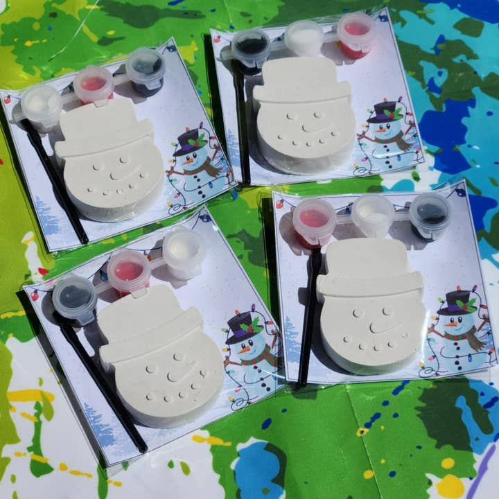 Snazzy Crayons - Wholesale DIY Craft Kit - Snowman Plaster Paint Kits l Christmas Present l3