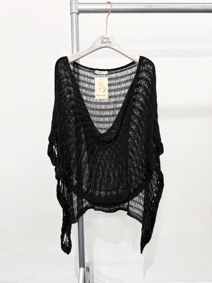 Lucy Sparks - Wholesale Knit Top - Women's - PURE COTTON CROTCHET CROSS OVER TOP