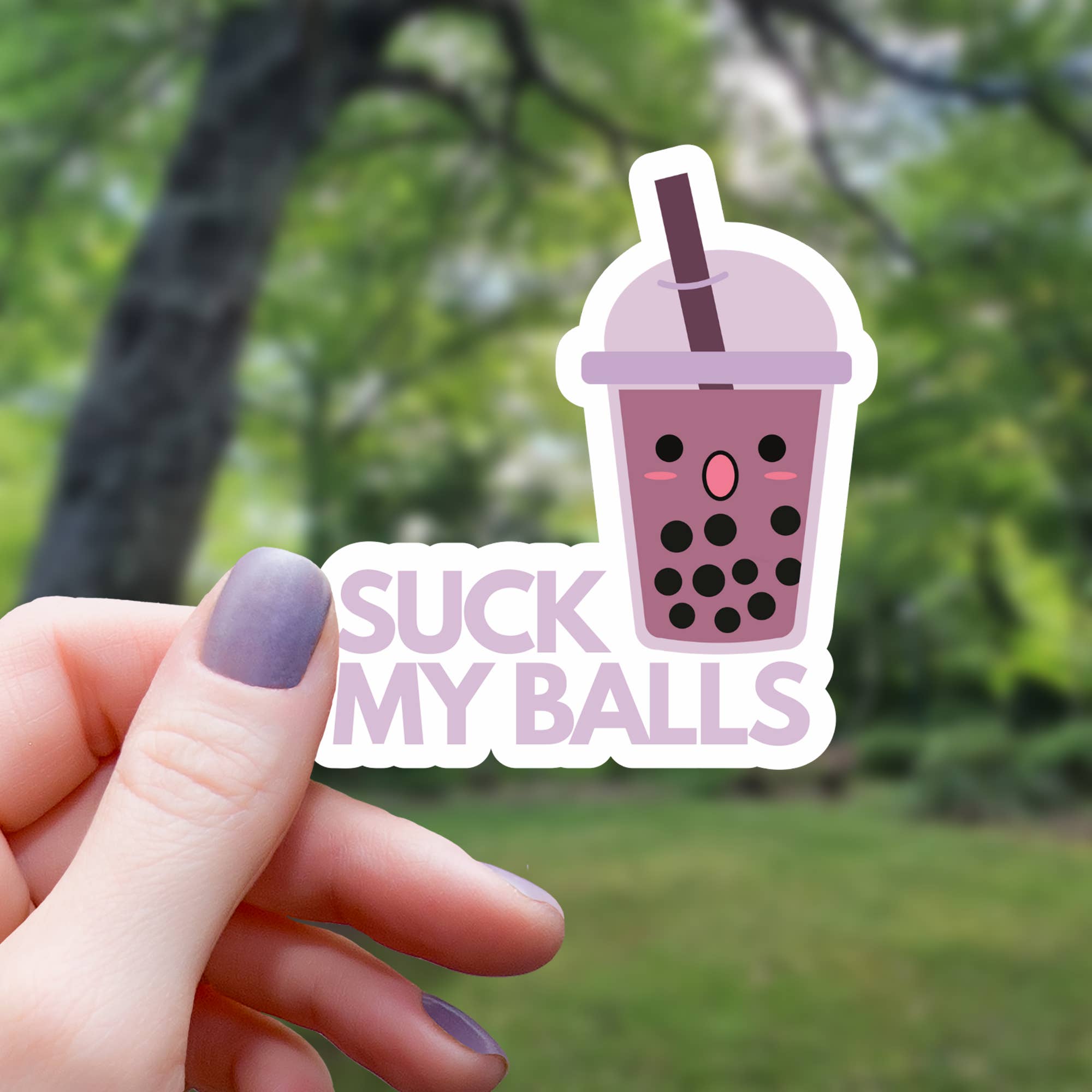 Mimic Gaming Co - Wholesale Sticker - Suck My Balls Funny Boba Tea Sticker - 3"