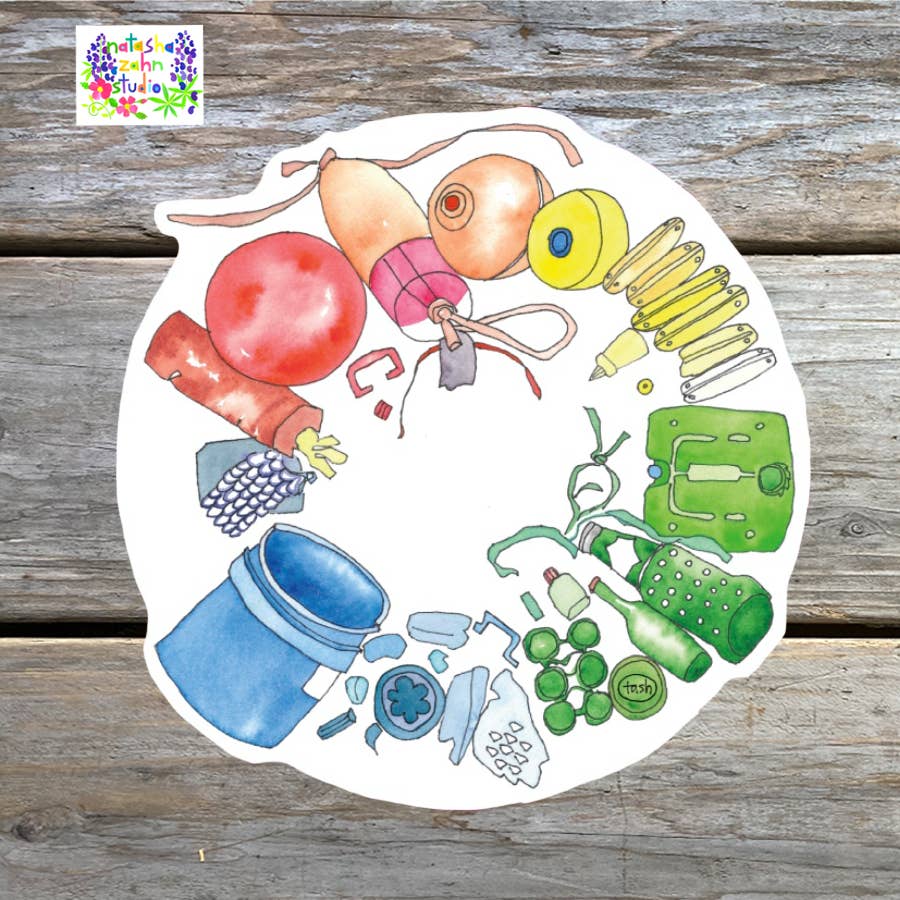 Natasha Zahn Studio - Wholesale Sticker - Rolling Bay Sticker