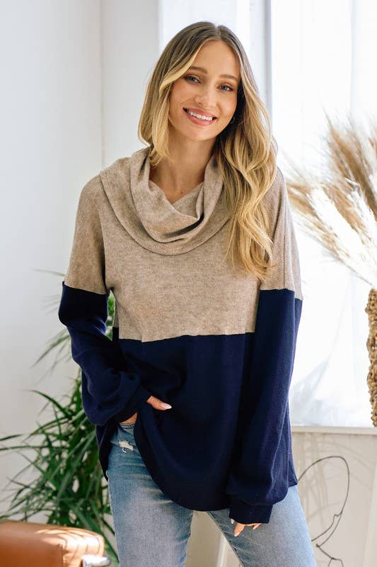 Moonshot Clothing - Wholesale Tunic - Women's - MST3388-I will always love you colorblock top0