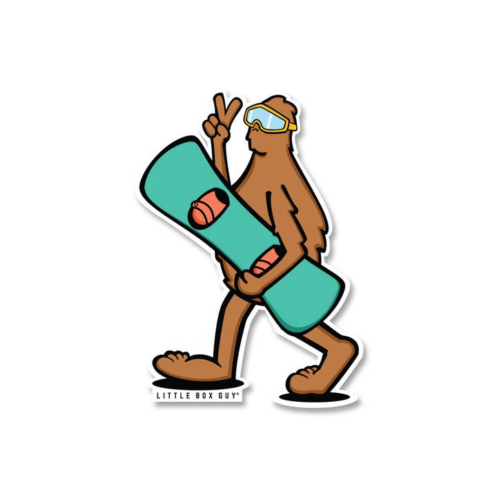Little Box Guy® - Venta al por mayor Pegatina - Pegatina snowboard Bigfoot