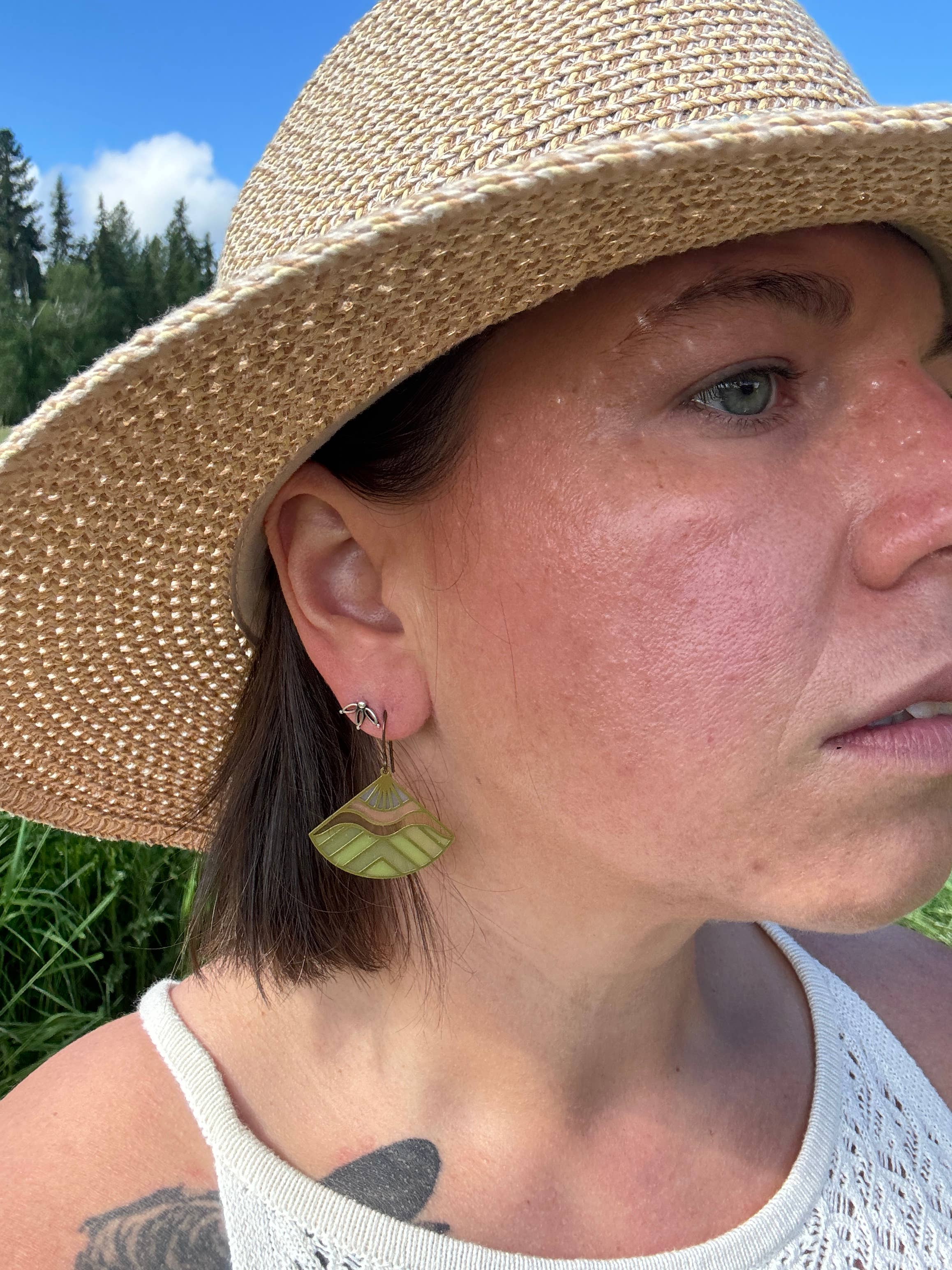 Wild Lupine Folkcraft - Wholesale Dangle Earrings - Range // stained glass resin earrings1