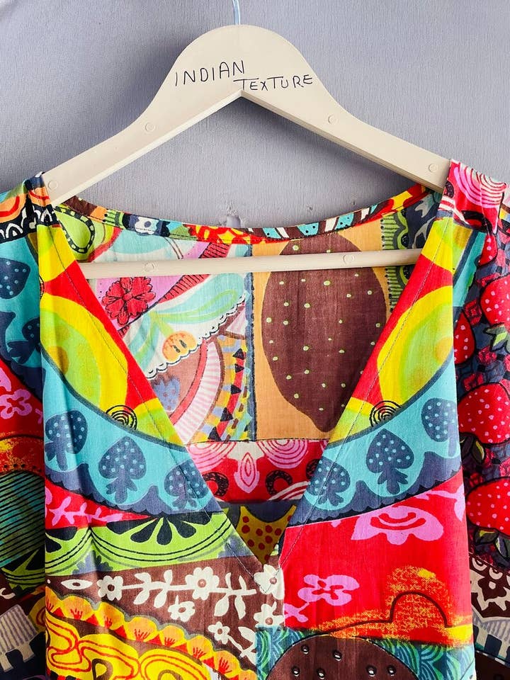 bhavnas boutique - Wholesale Kaftan - Women's - Party Wear New Stylish Long Gown Handmade Cotton Kaftan1