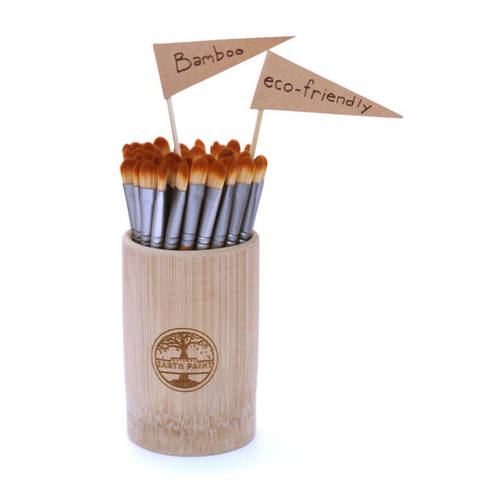 Natural Earth Paint - Wholesale Paint/Wax Brush - 30 Bamboo Paint Brushes2