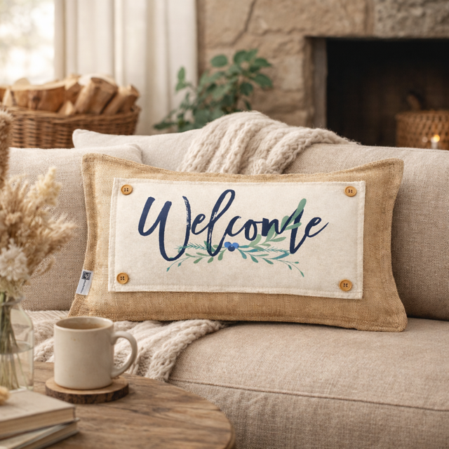 PillowPanels - Wholesale Throw/Decorative Pillow - BURLAP: PILLOW ONLY (with insert) 21