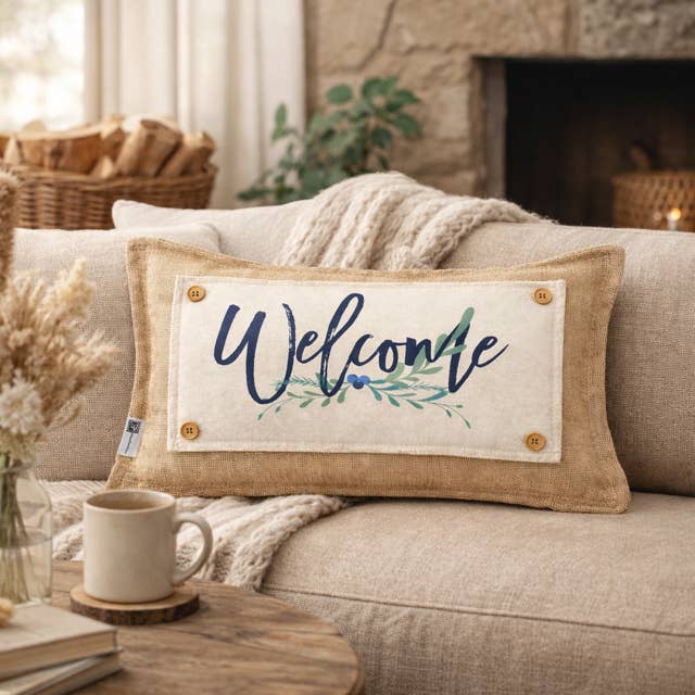 PillowPanels - Wholesale Throw/Decorative Pillow - BURLAP: PILLOW ONLY (with insert) 21