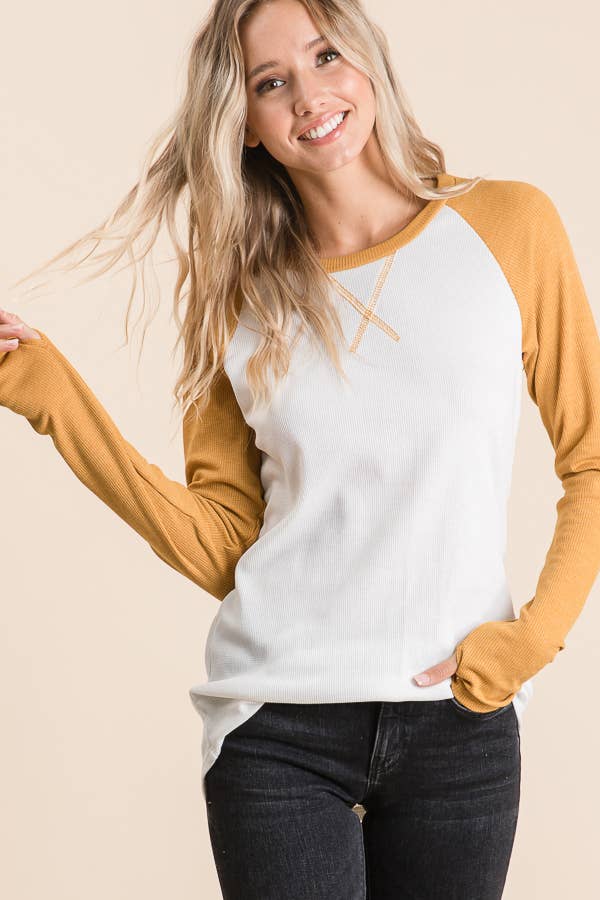 lovely melody - Wholesale T-Shirt - Women's - LMT1232-Thermo Baseball T Shirt12