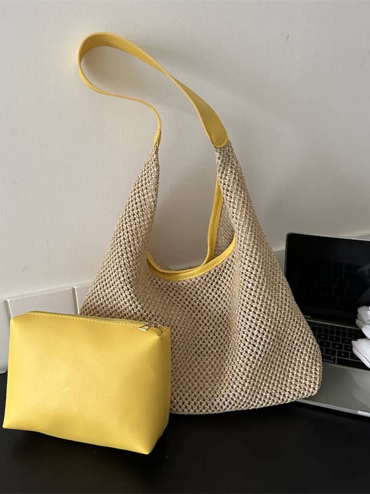 Sac à bandoulière tissé décontracté avec découpe DP25B459 pour la vente par Dipped Shop