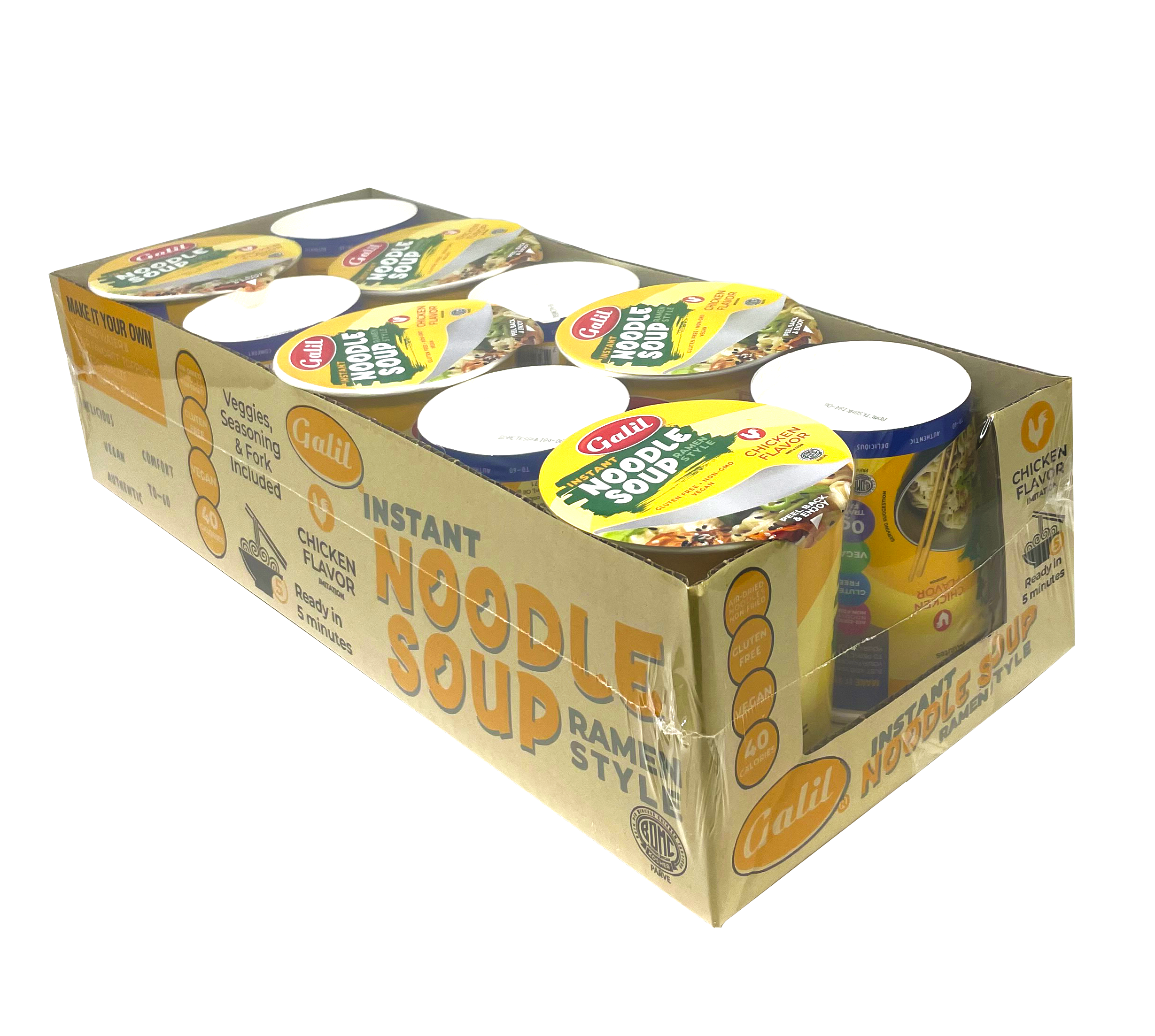 Galil Brands - Wholesale Soup - Galil Instant Cup Soup| Chicken | Gluten Free Rice Ramen1