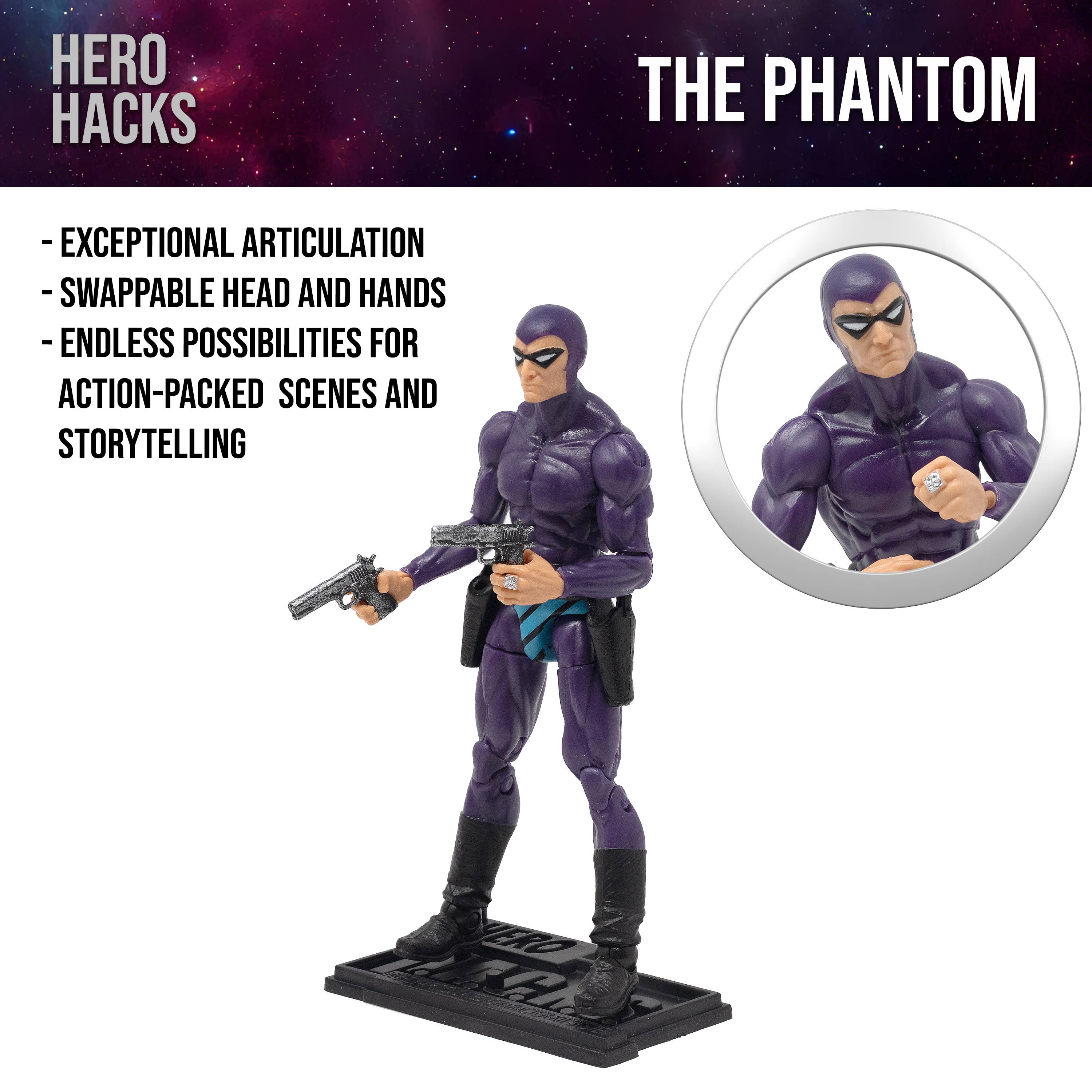 Boss Fight Studio Llc - Wholesale Figurine Toy - Kids - LOOK! $3 Hero H.A.C.K.S. Phantom Action Figure! Phantom Wv14