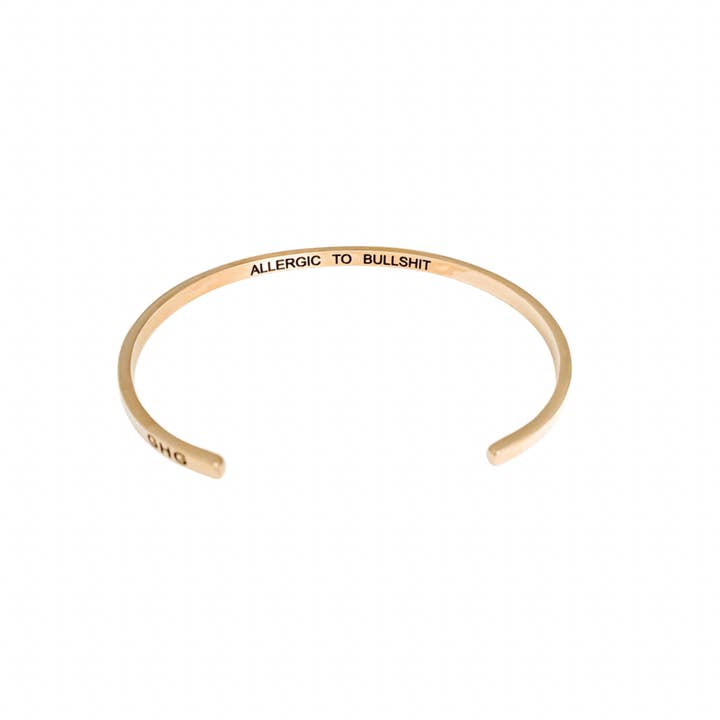 Glass House Goods - Vendita all'ingrosso Bracciale a polsino - ALLERGICO ALLE STRONZATE9