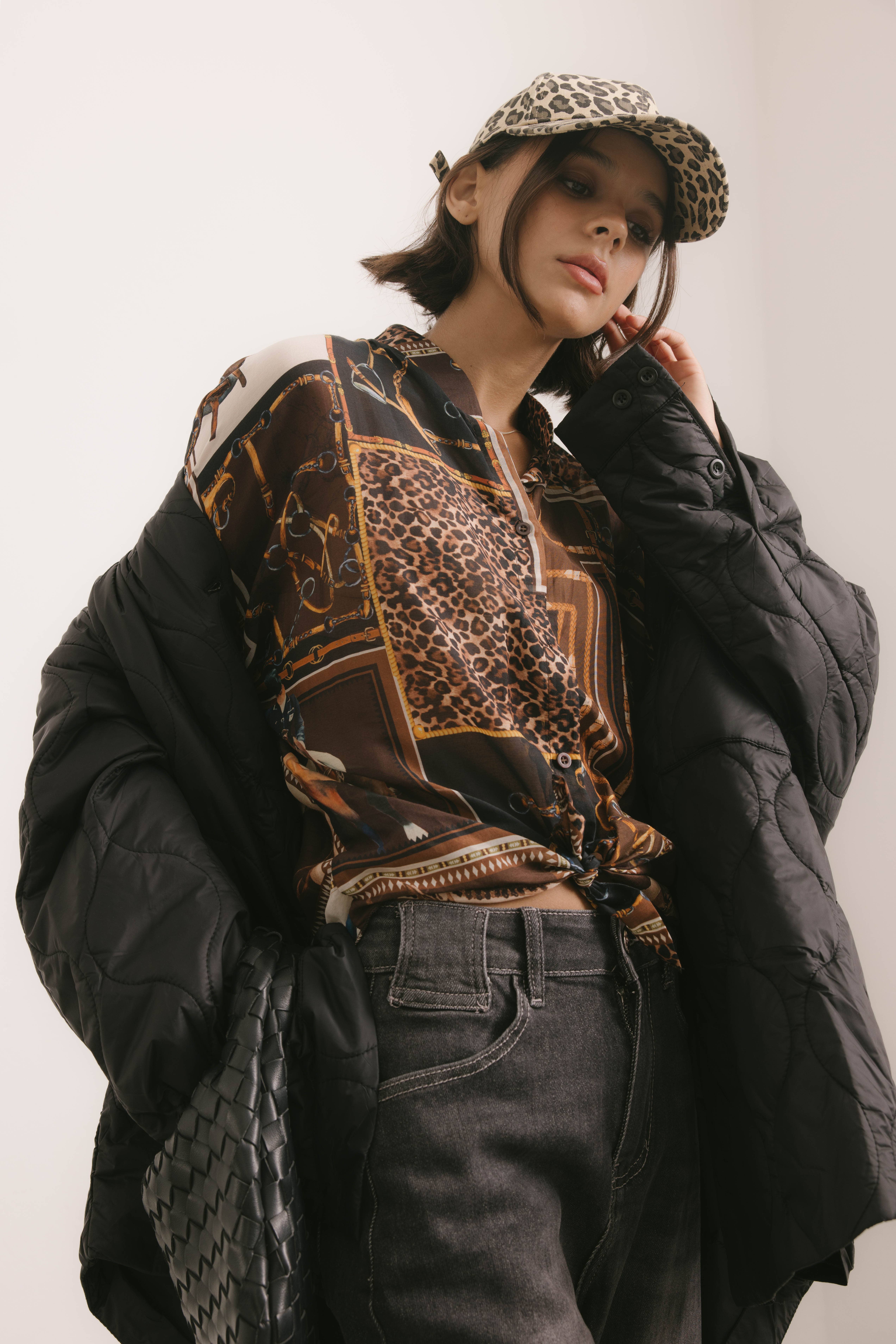 ADORA - Wholesale Button Down Shirt - Women's - Printed shirt2