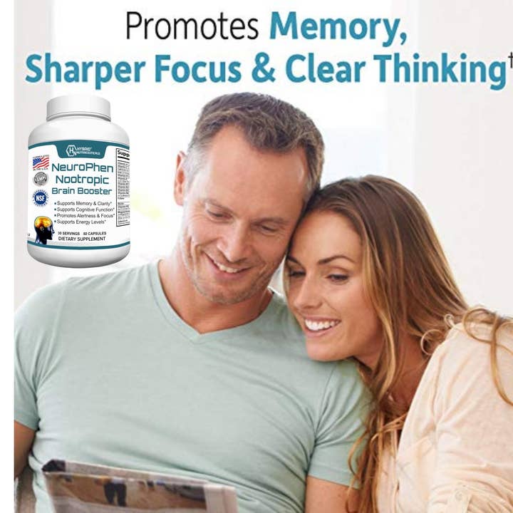 Hybrid Nutraceuticals LLC - Vente Supplément oral/vitamine - Supplément nootropique avancé pour le cerveau NeuroPhen - 60 gélules2