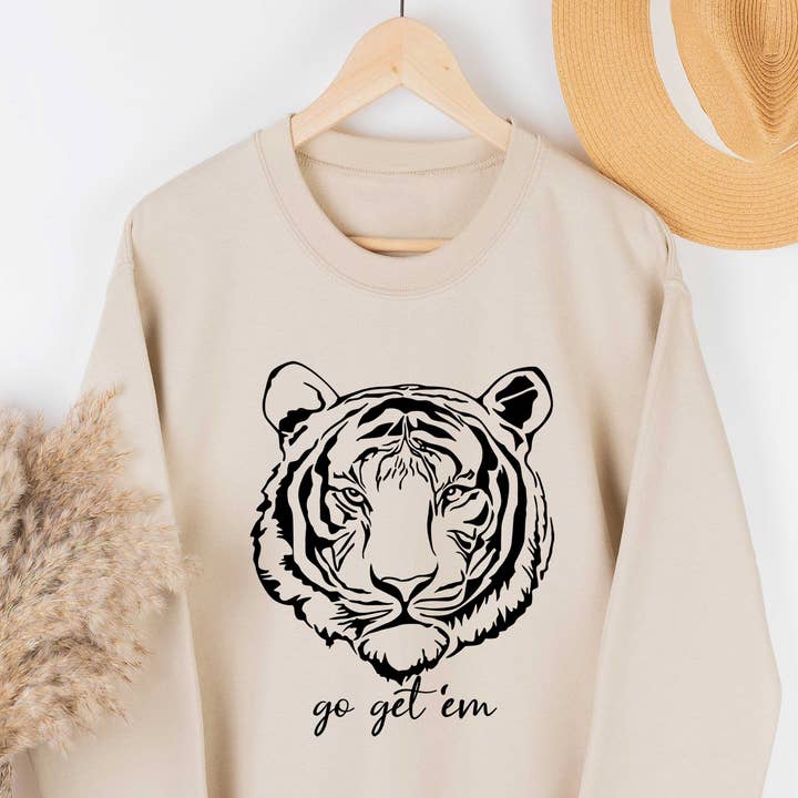BLUME & CO. - Wholesale Graphic Sweatshirt - Women's - GO GET 'EM TIGER Graphic Sweatshirt1