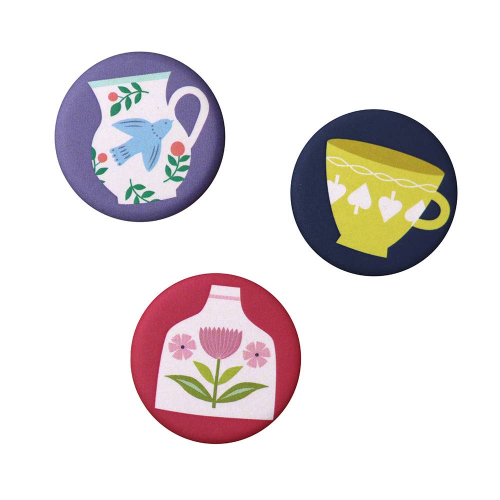 mini labo - Wholesale Magneet - Set van 3 ronde magneten met keramische motieven0