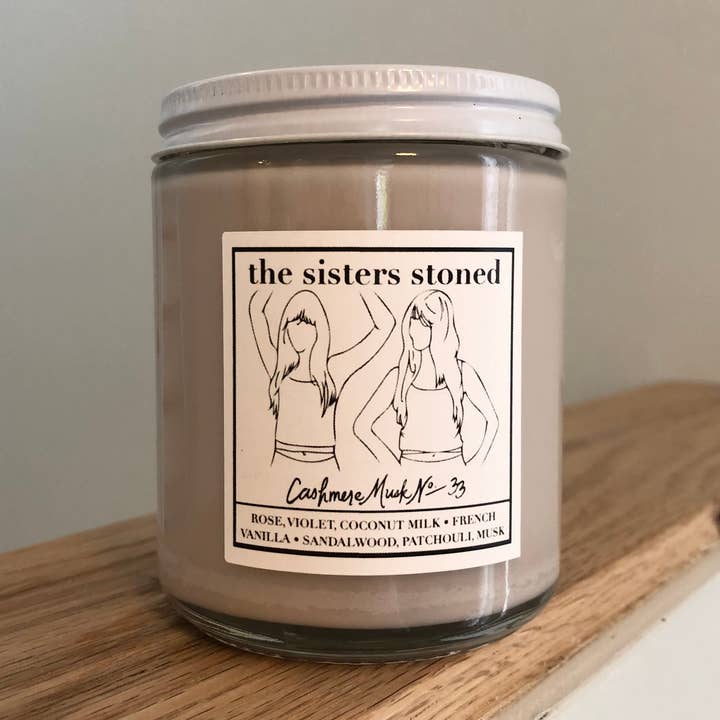 Cashmere Musk No. 33 Soy Single Wick Candle for wholesale by The Sisters Stoned