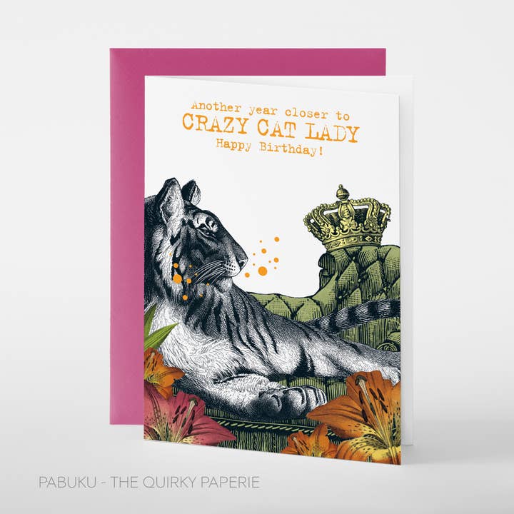 Crazy Cat Lady | Birthday Card for wholesale by Pabuku