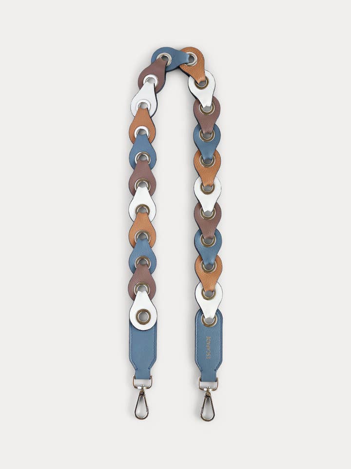 Vævet Link flerfarvet læder taske rem for engroshandel hos ESCAPADE