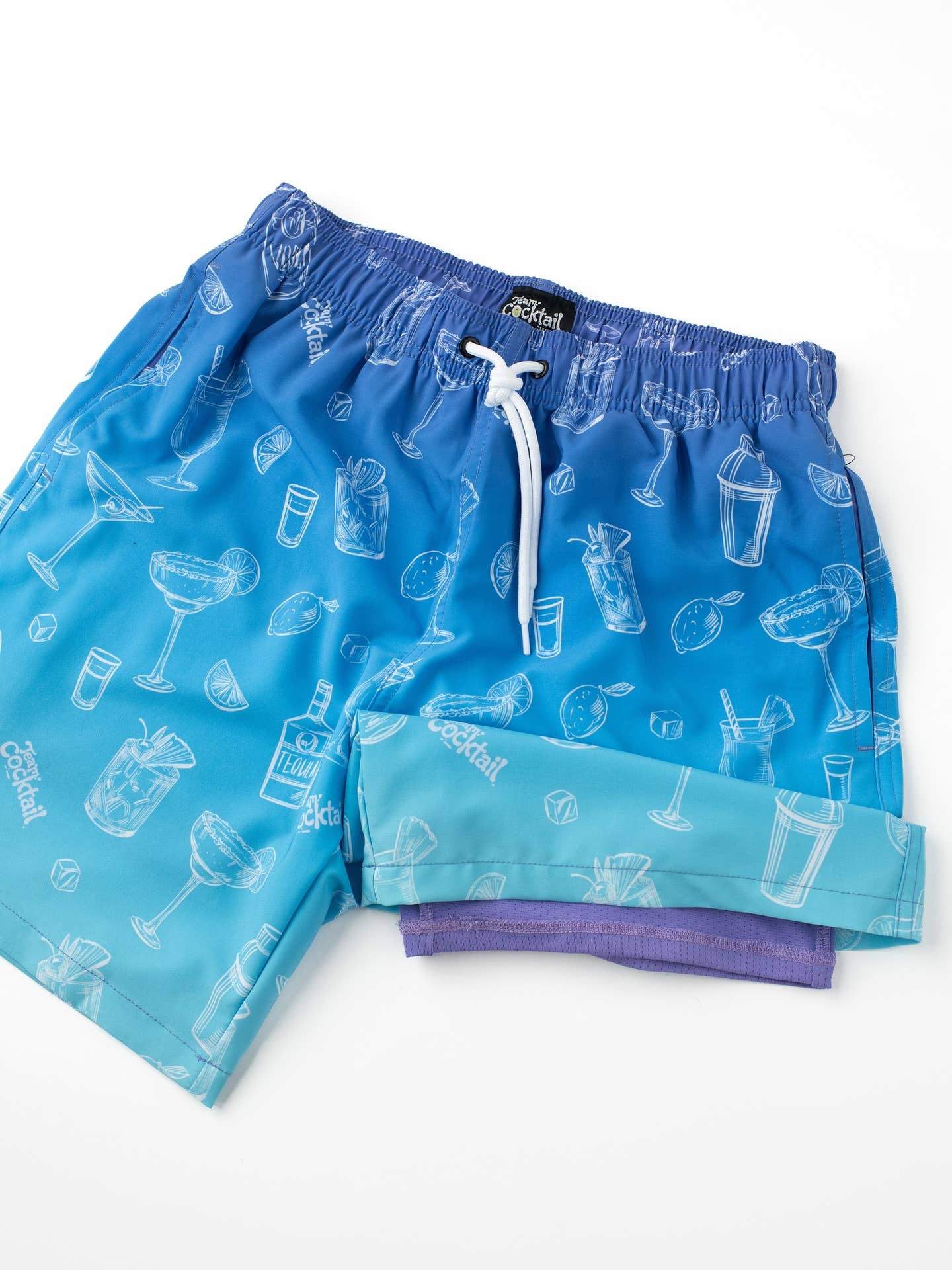 Team Cocktail - Wholesale Swim Shorts - Men's - Ombre Cocktails Hybrid Swim Shorts1