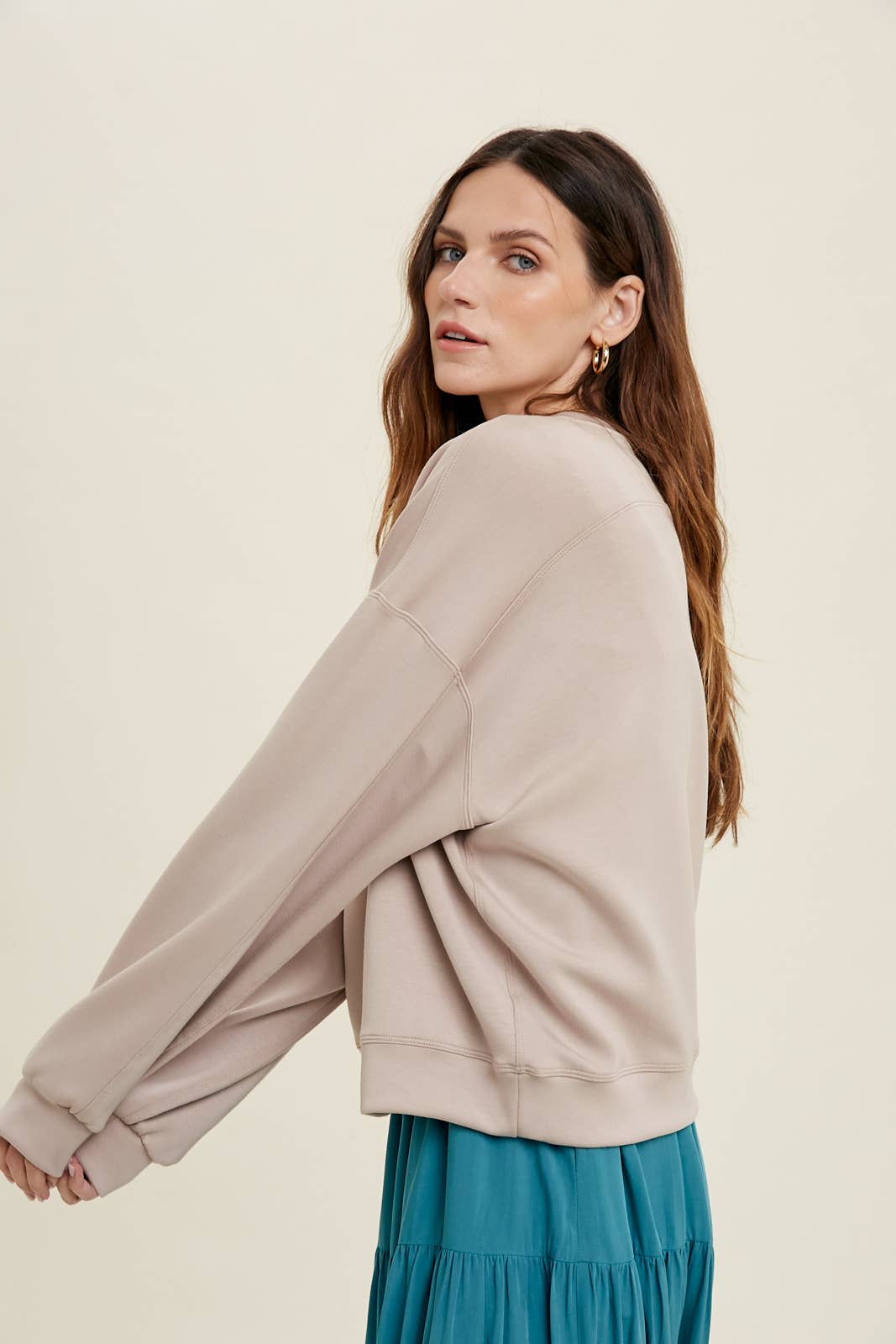 Wishlist Apparel – wholesale Sweatshirt - Dam – SCUBA AVSLAPPNAD CROP-TRÖJA/WL22-73526