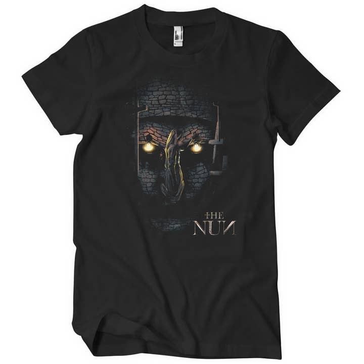 Black The NUN T-Shirt for wholesale on Faire