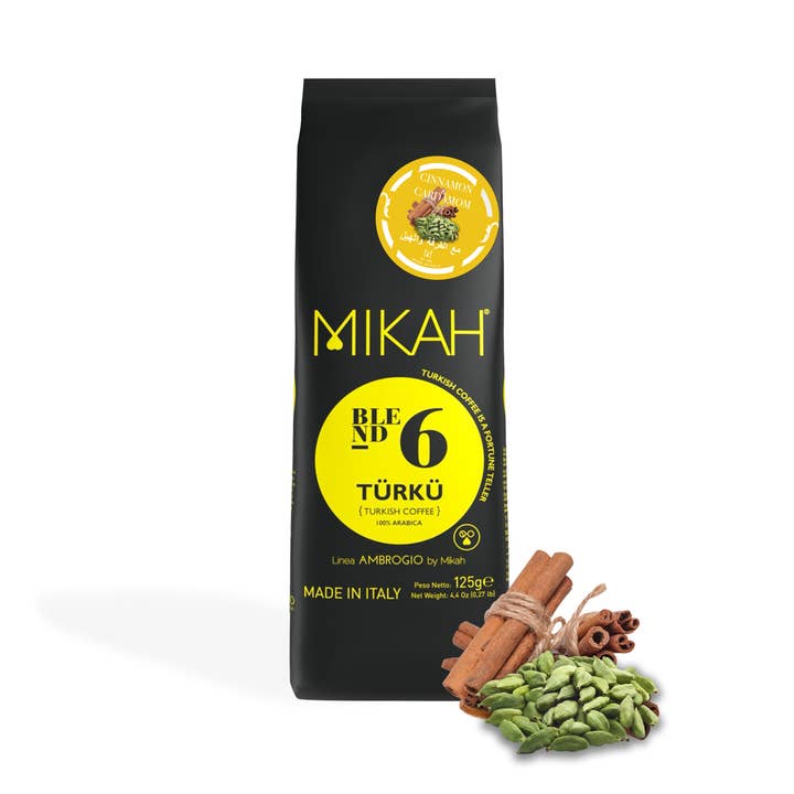 TÜRKÜ N.6 | Zimt & Kardamom - Türkischer Kaffee aromatisiert mit Zimt und Kardamom (4x 125g) für den Großhandel von HD srl