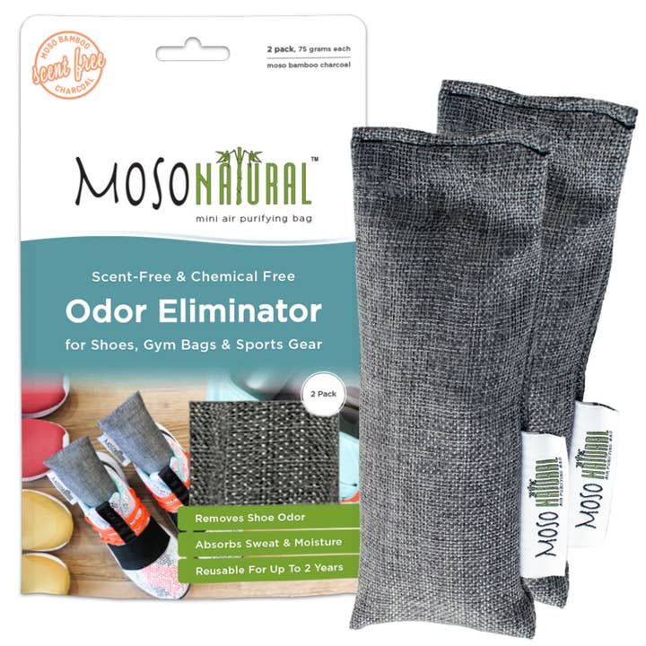 Moso Natural - Wholesale Shoe Deodorant / Spray - Shoe & Sport Gear Deodorizers w/ Bamboo Charcoal, 2PK
