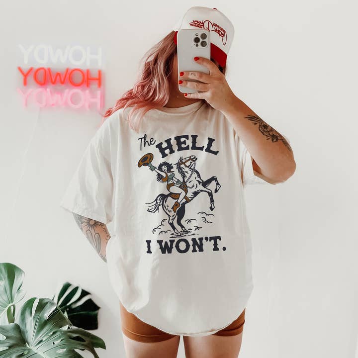 The Hell I Won't Heavyweight Western Cowgirl Tee and other Purchase Wholesale the hell i wont. Free Returns & Net 60 Terms on Faire trending on Faire.