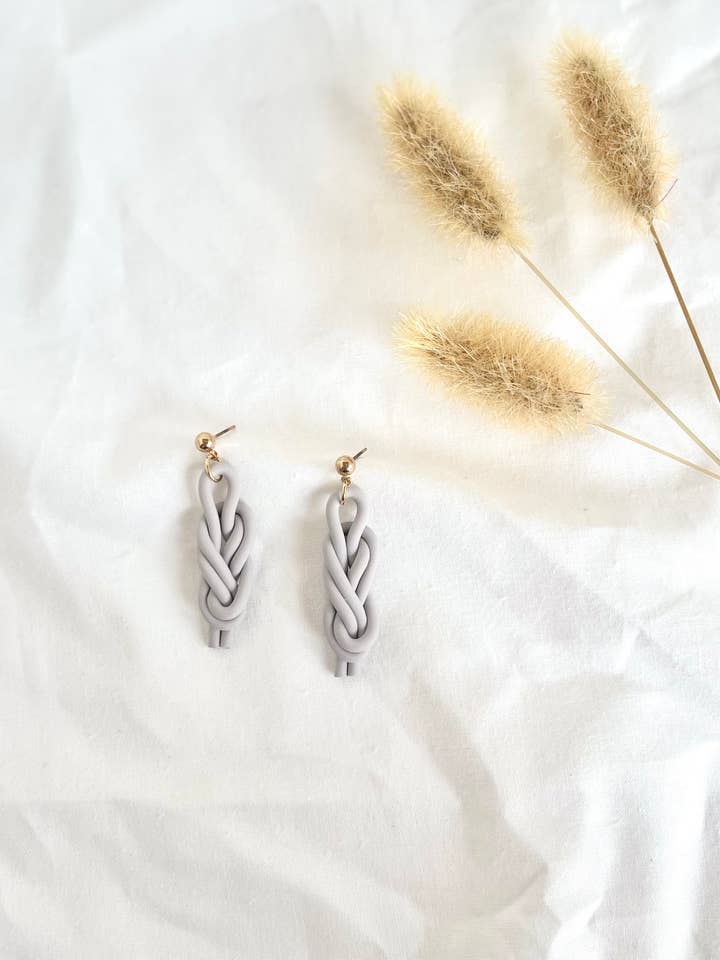 Figure Eight Knot Dangle | Handmade polymer clay earrings for wholesale by MN Clay Co