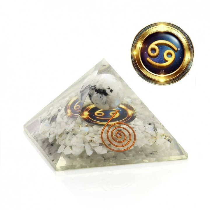 UniArt - Wholesale Spiritual Stone/Crystal - Orgonite pyramid with zodiac symbol3