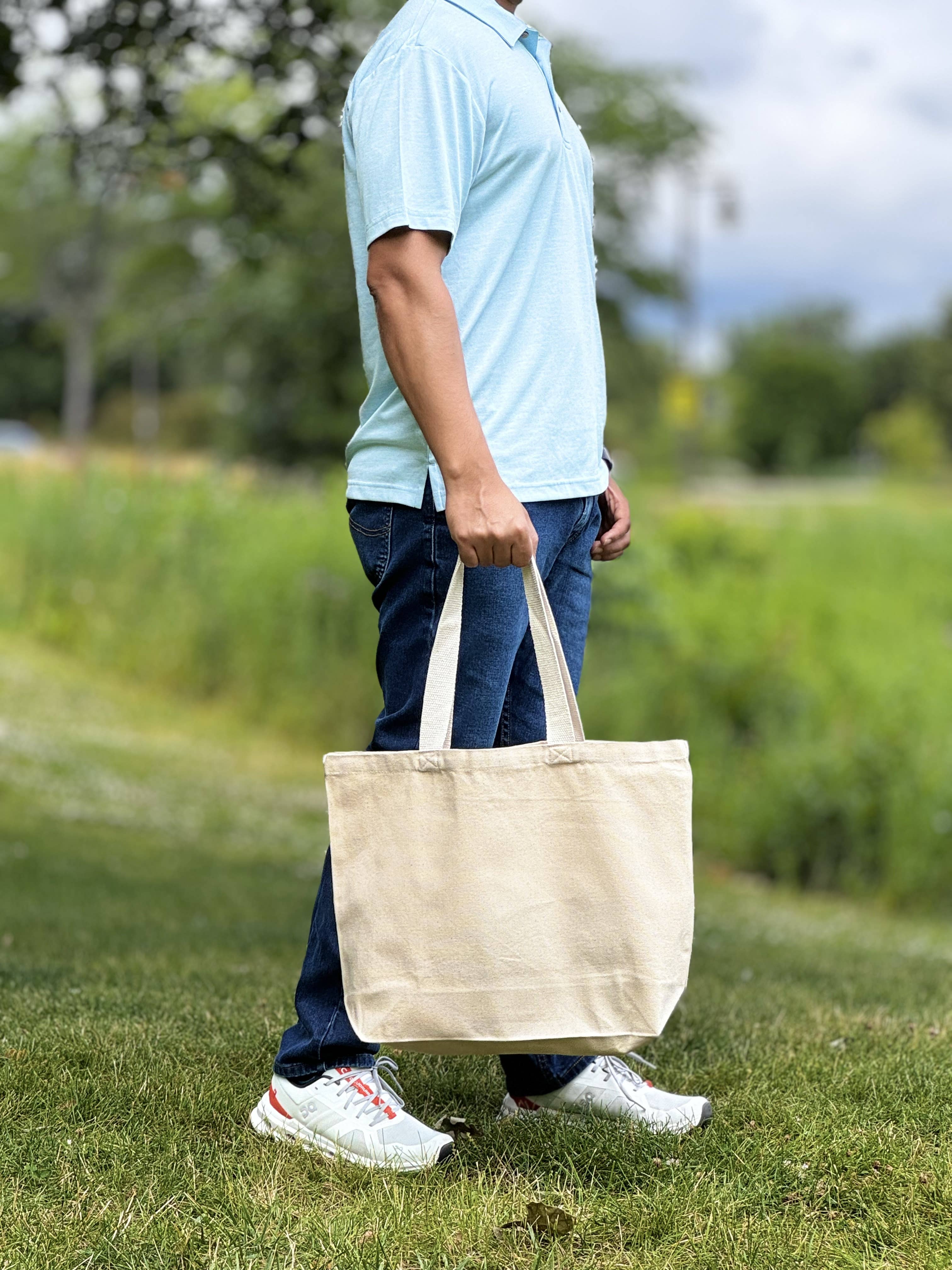 US Bags – wholesale Grocery/shopping bag – Essential Canvas Tote Bag | Reusable Gusseted Daily Grocery2