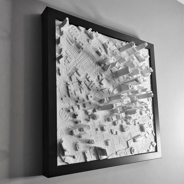 Mappa 3D della città di Dallas | Decorazione da parete Dallas Texas per la vendita all'ingrosso da parte di Micropolitan