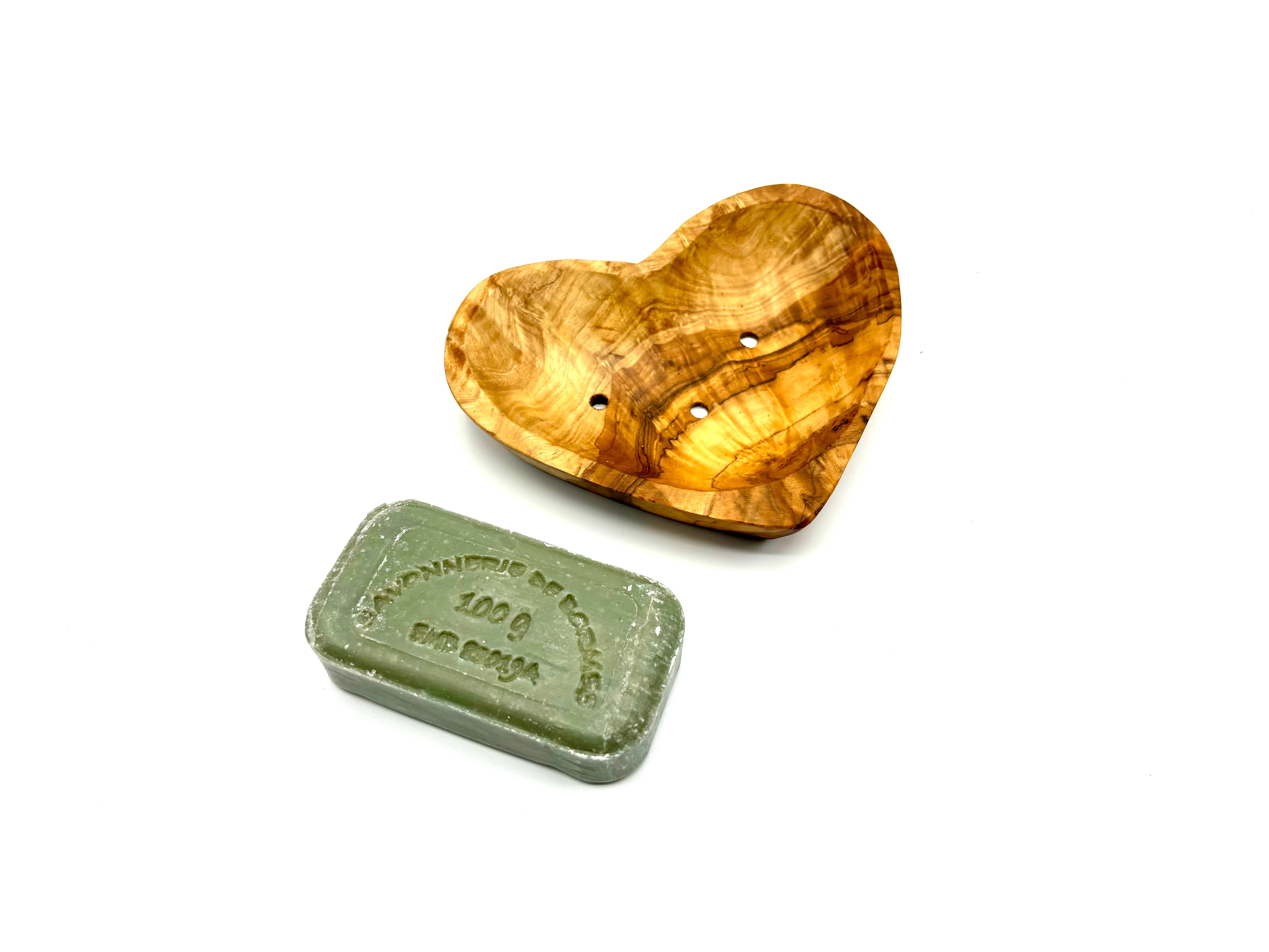 olivenholz-erleben - Wholesale Bath Soap Dish - Heart-shaped soap dish made of olive wood3