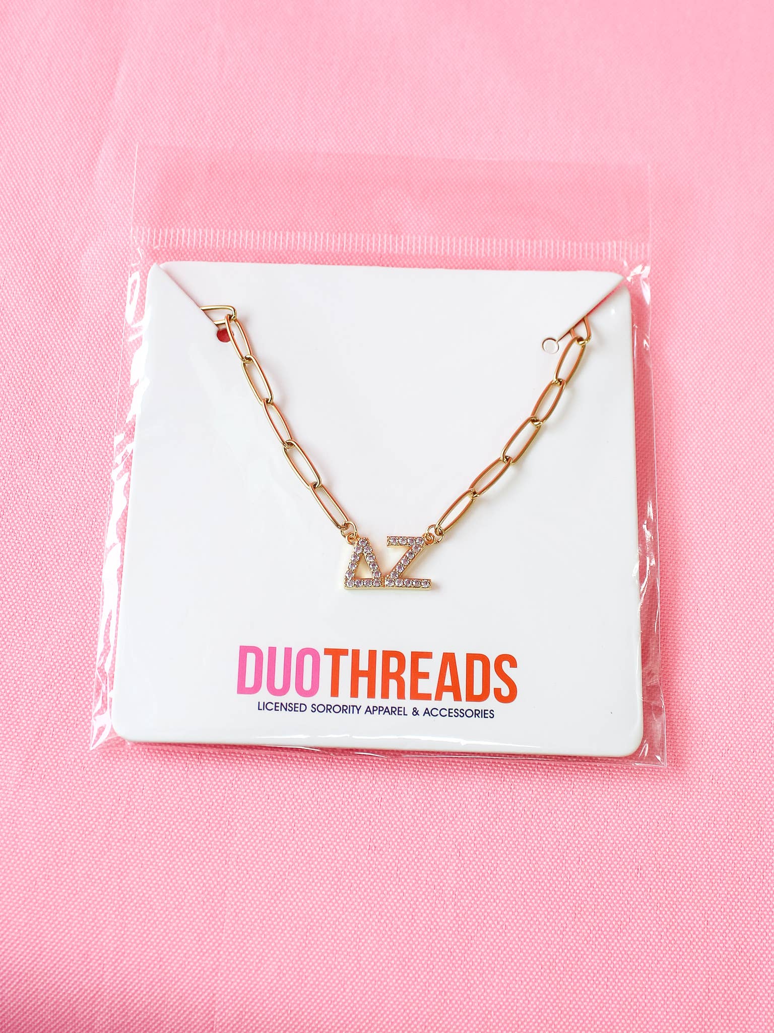 Duo Threads - Wholesale Pendant/Charm Necklace - Rhinestone Sorority Necklace13