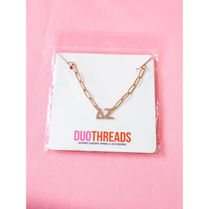 Duo Threads - Wholesale Pendant/Charm Necklace - Rhinestone Sorority Necklace13