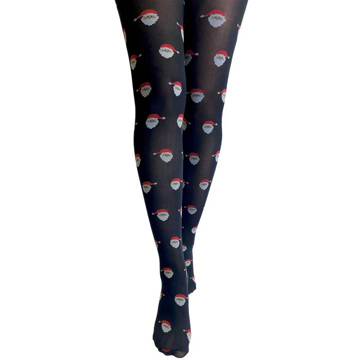 Collants de Natal do Papai Noel Preto por atacado de Malka Chic