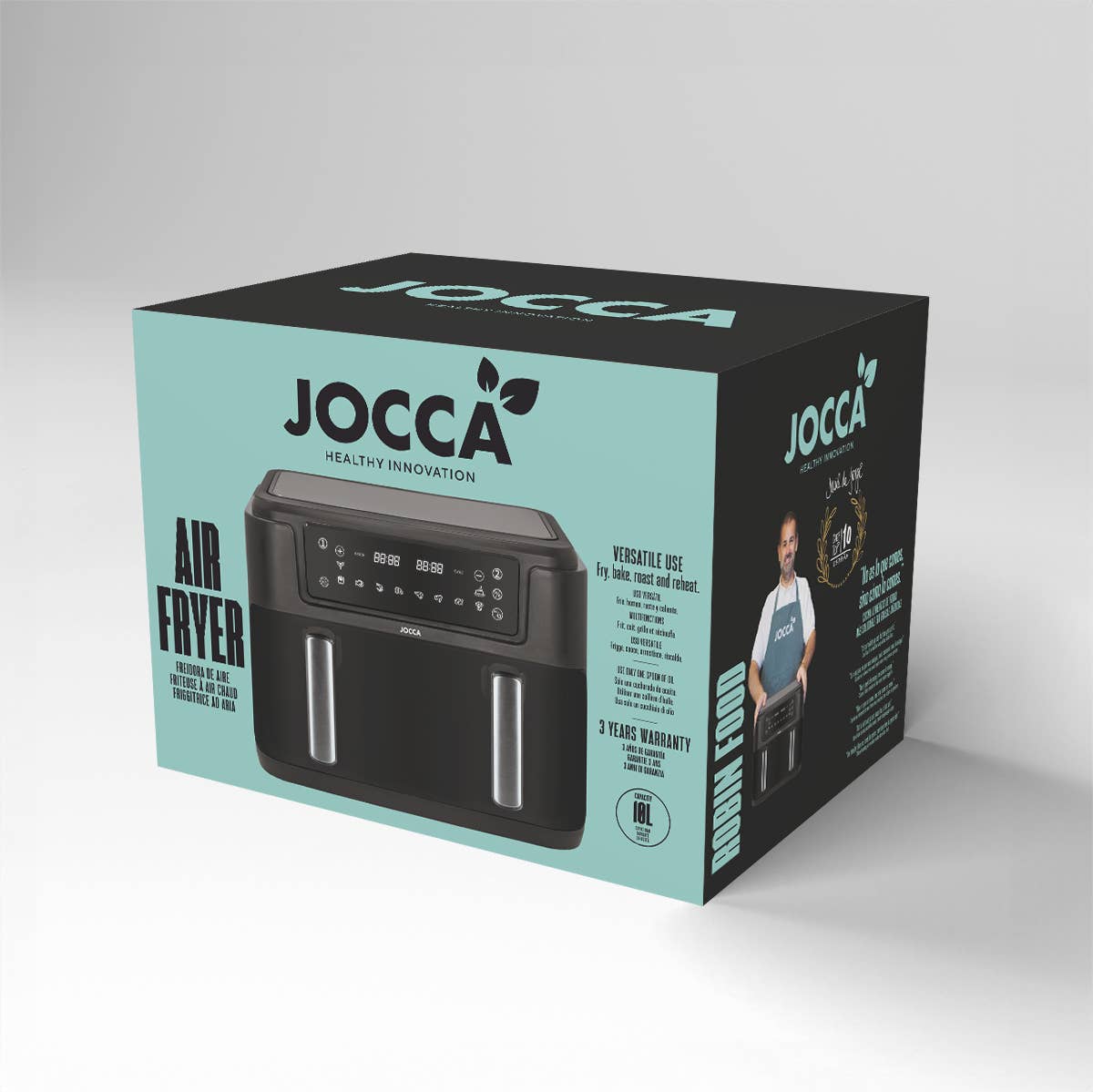 JOCCA - Vente Appareils électroménagers - Friteuse à air numérique double panier 10 L1