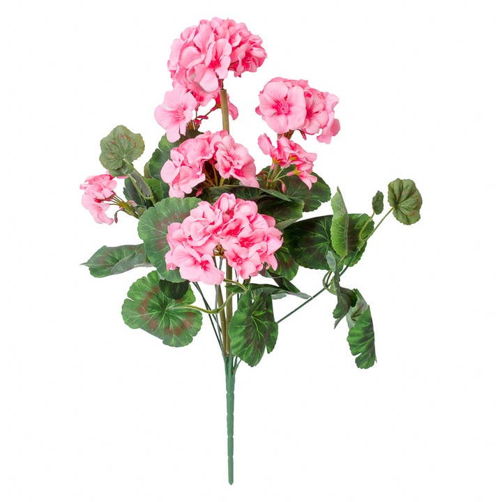 Factory Direct Craft - Wholesale Artificial Flowers - 18" Artificial Geranium Flower Bush - Select Color5