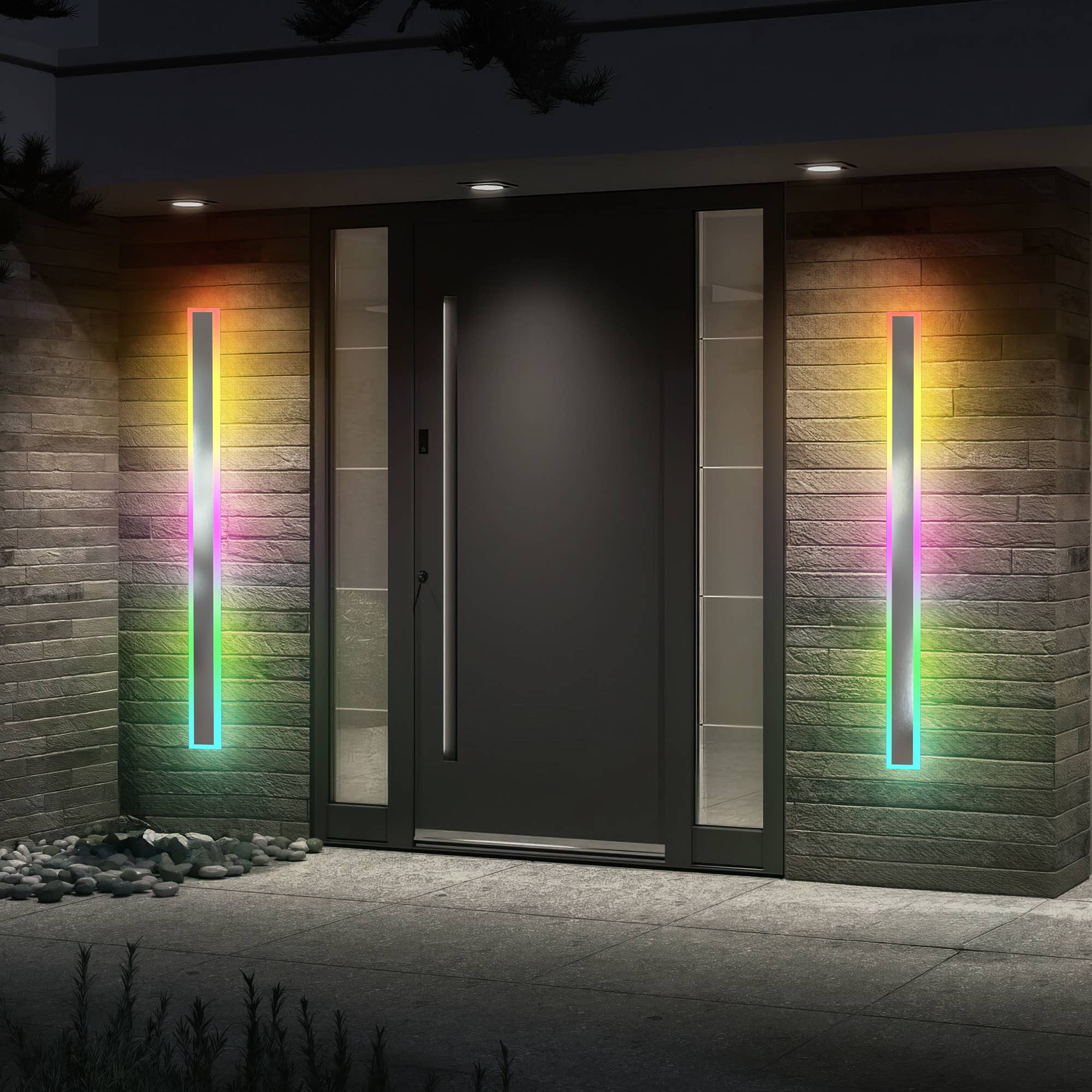 EP Design Lab - Wholesale Outdoor/Lawn Light - Set of 2 RGBW Outdoor Waterproof Rectangle Wall Light3
