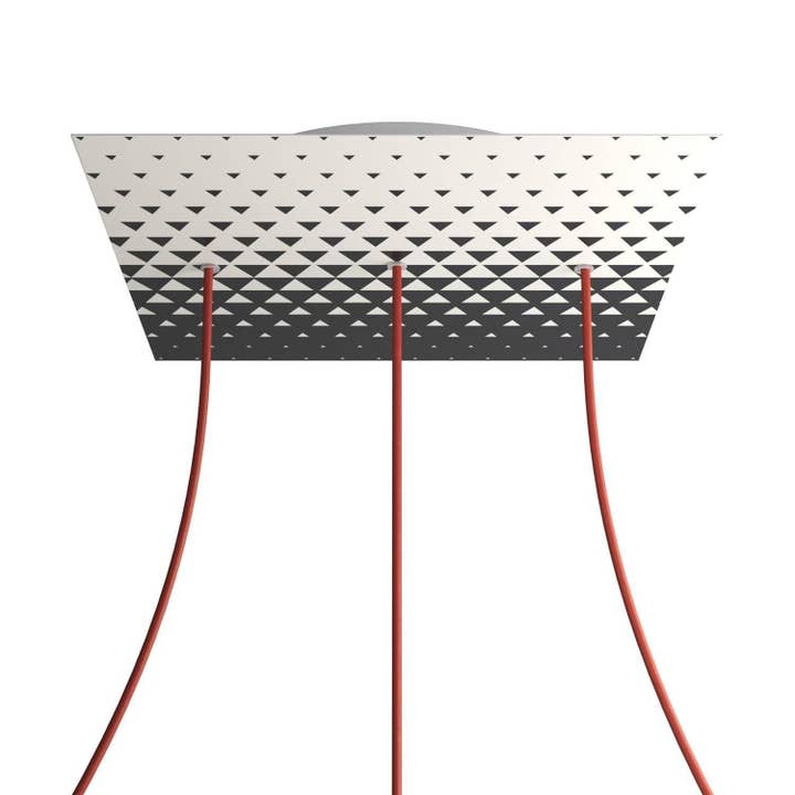 Rosone XXL Rose-One quadrado, 400 mm com 3 furos em linha e 4 furos por atacado de LIGHTINUP S.R.L.