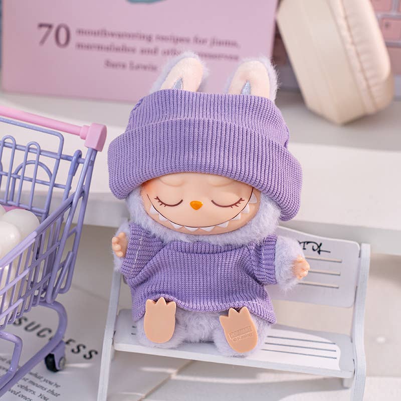 Little Trendy - Wholesale Doll Clothing - Kids - Blank shirts & knitted caps 2pcs set doll clothes3