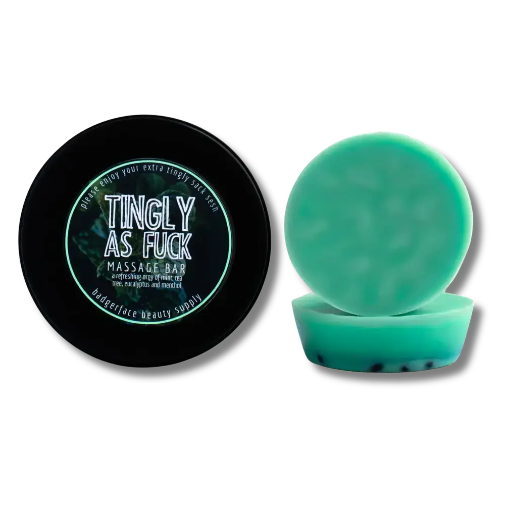 Badgerface Beauty Supply - Vendita all'ingrosso Creme solide - Barra da massaggio alla menta piperita. Barra da massaggio naturale. Regali scherzosi per adulti.1