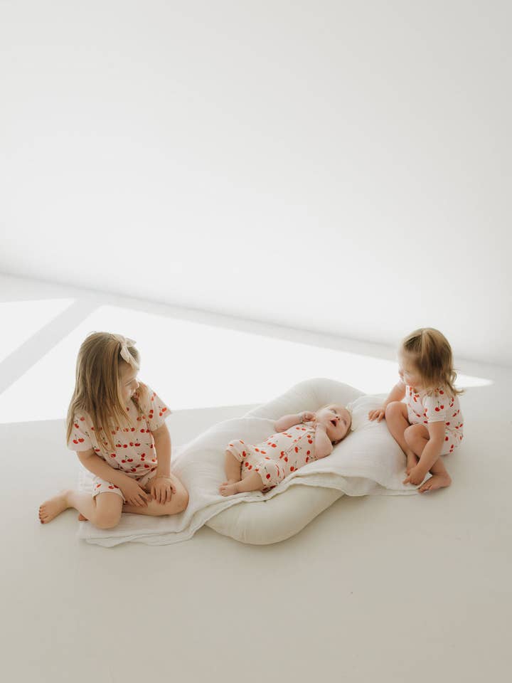 Forever French Baby - Wholesale Sleepwear Set - Kids - Bamboo Short Set | Cherry Orchard