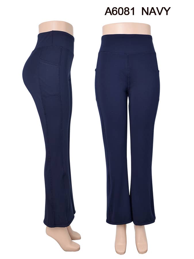 SSImport - Wholesale Athletic pants – Women′s - A6081 FLAT PANTS SPORTS YOGA POCKET MIXED SIZES 12PCS/PACK