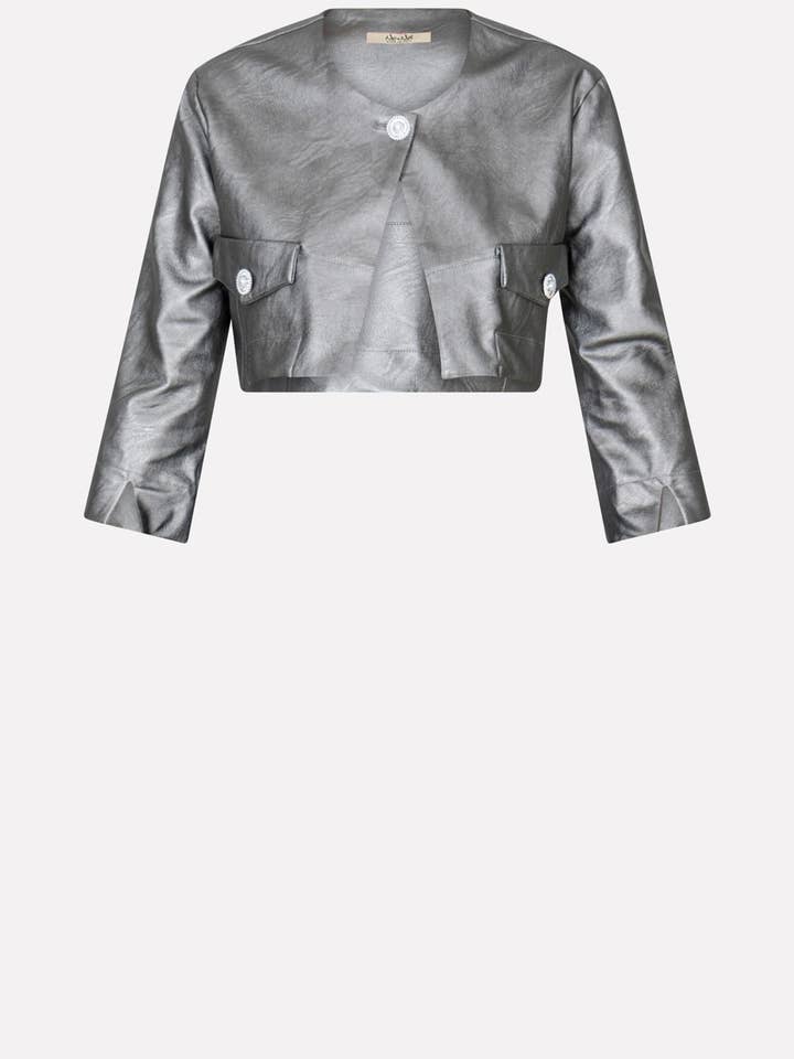 Faux Leather Shoulder Cover With Jewel Buttons 66% Pu 34% Vi for wholesale by No-nà by Siste's