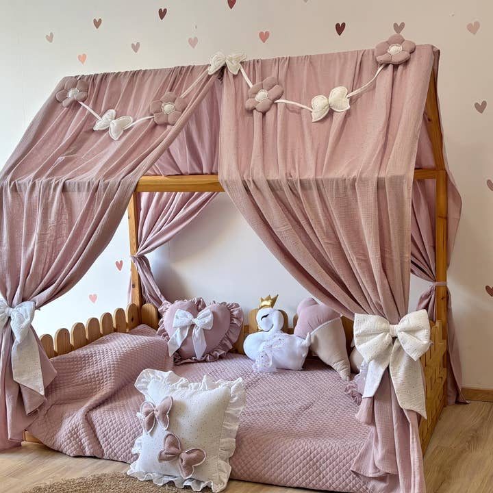 Velvet White - Wholesale Bed canopy – Child & baby - Muslin Canopy | Princess Bed Canopy5